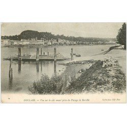 carte postale ancienne 76 DUCLAIR. Le Bac au Passage de Berville 1904