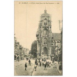 carte postale ancienne 76 ELBEUF. Eglise Saint-Jean rue Guynemer