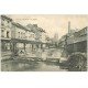 carte postale ancienne 76 ELBEUF. La Rigole avec Lavandière 1909