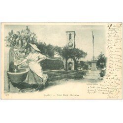 carte postale ancienne 06 CANNES. Tour Mont Chevalier 1901