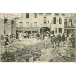 carte postale ancienne 76 ELBEUF. Rue Thuit-Anger orage de 1908