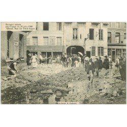 carte postale ancienne 76 ELBEUF. Rue Thuit-Anger orage de 1908