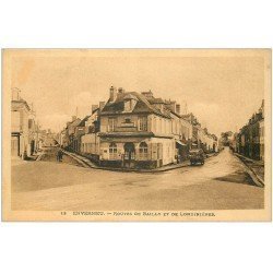 carte postale ancienne 76 ENVERMEU. Routes Bailly et Londinières 1935 Café Restaurant