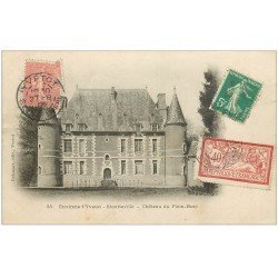 carte postale ancienne 76 ETOUTTEVILLE. Château du Plein-Bosc 1906. Beau timbre de 40 centimes...