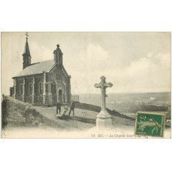 carte postale ancienne 76 EU. Calvaire Chapelle Saint-Laurent 1911