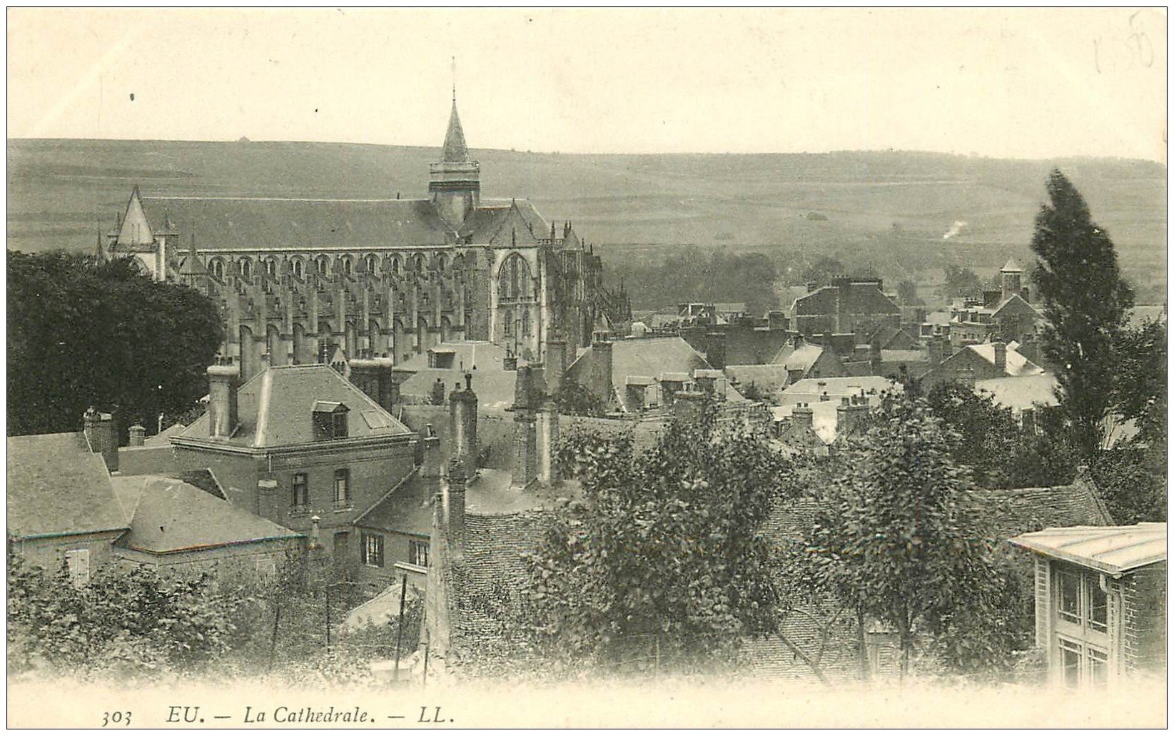 carte postale ancienne 76 EU. Cathédrale 303