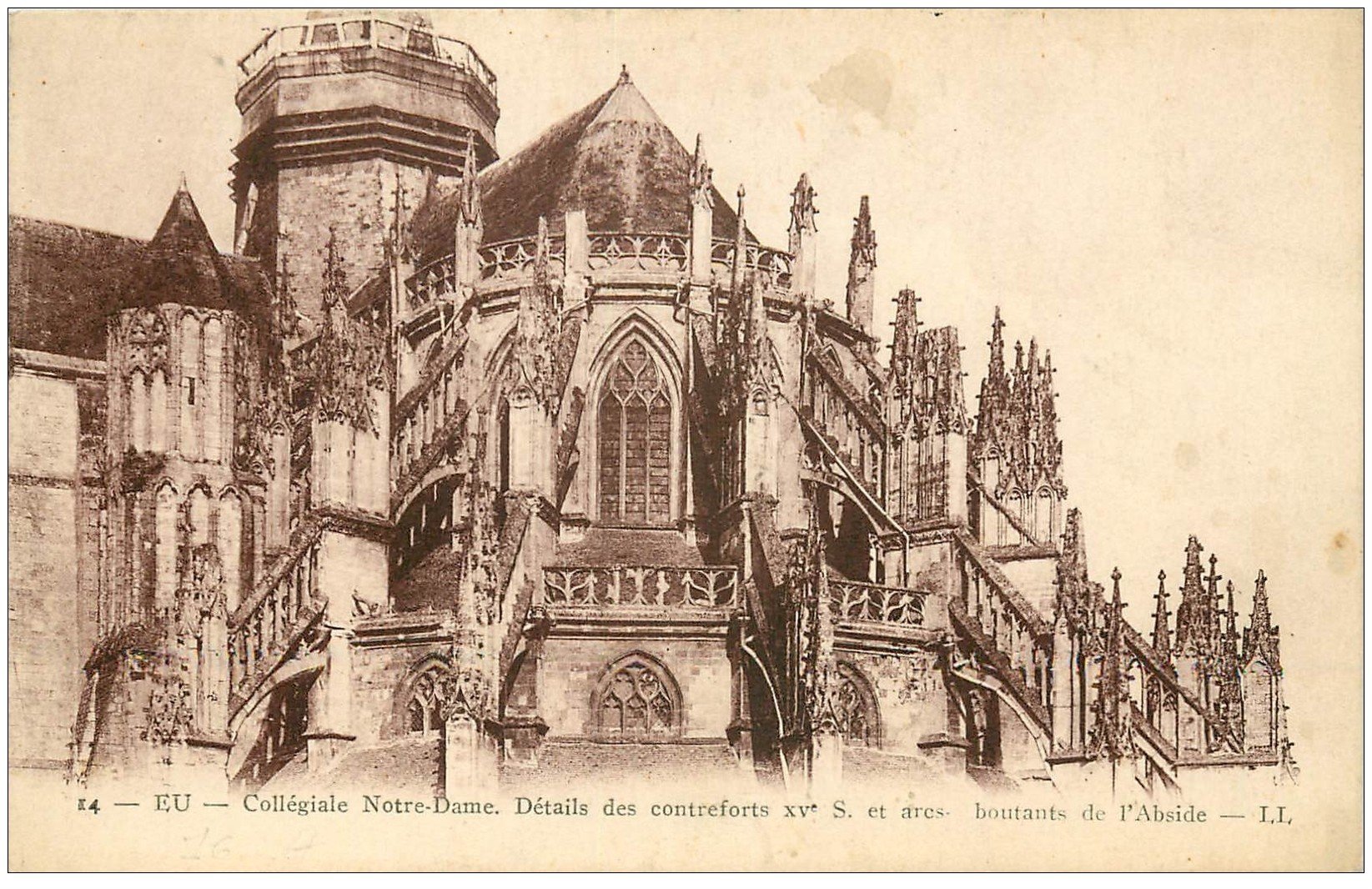 carte postale ancienne 76 EU. Cathédrale Collégiale Notre-Dame