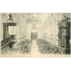 carte postale ancienne 76 EU. Cathédrale intérieur