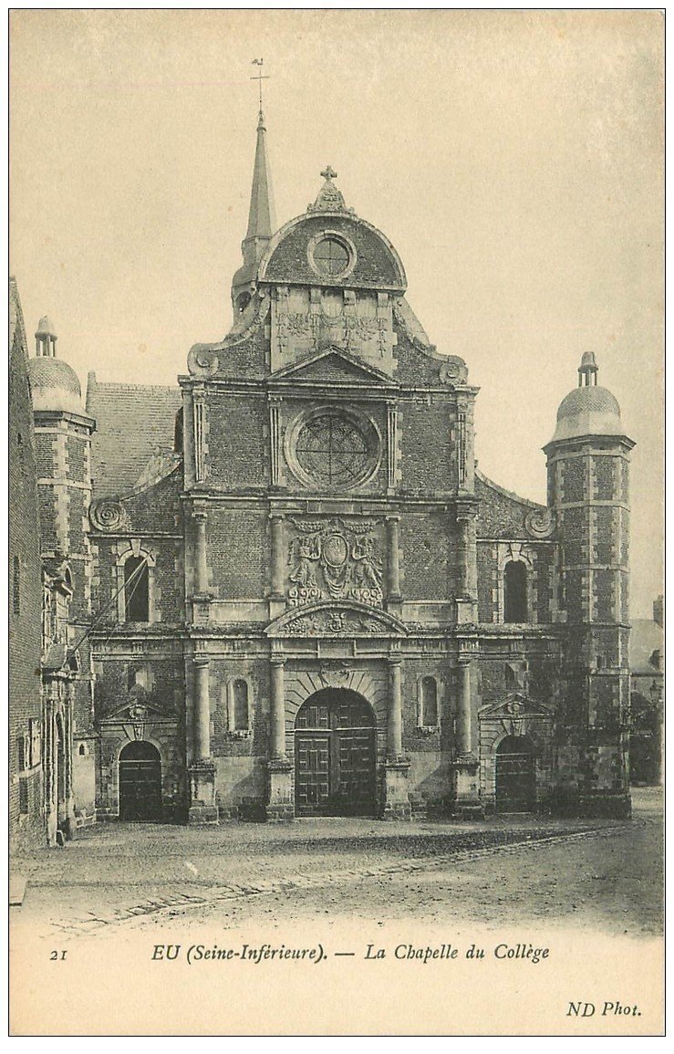 carte postale ancienne 76 EU. Chapelle du Collège
