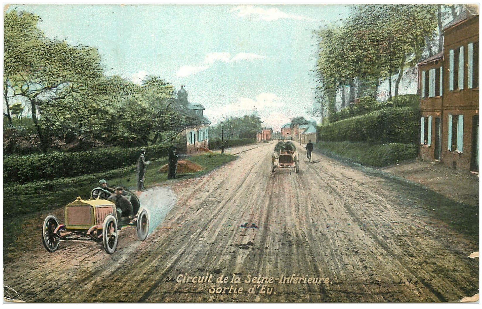 carte postale ancienne 76 EU. Circuit Automobile de Seine-Inférieure 1907