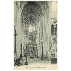 carte postale ancienne 76 EU. Eglise Saint-Laurent intérieur