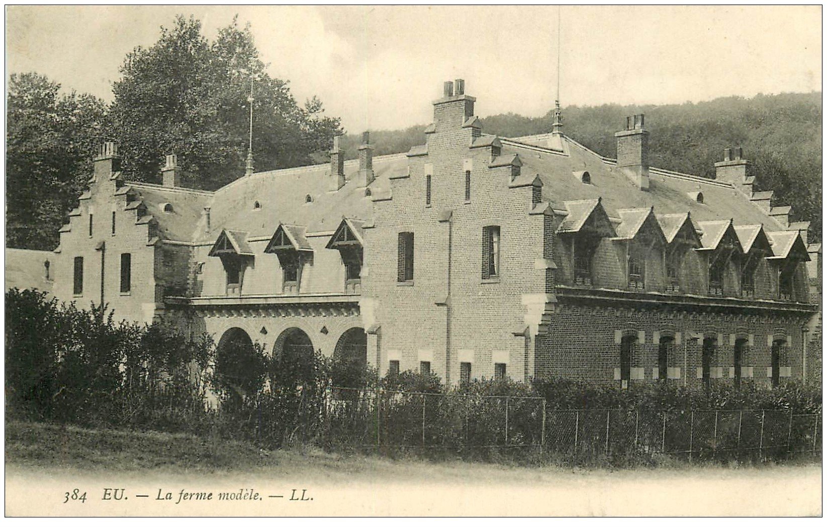 carte postale ancienne 76 EU. Ferme modèle Parc 1918