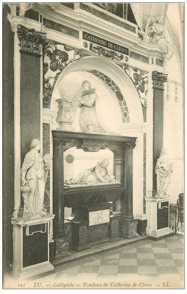 carte postale ancienne 76 EU. Tombeau Catherine de Clèves 121