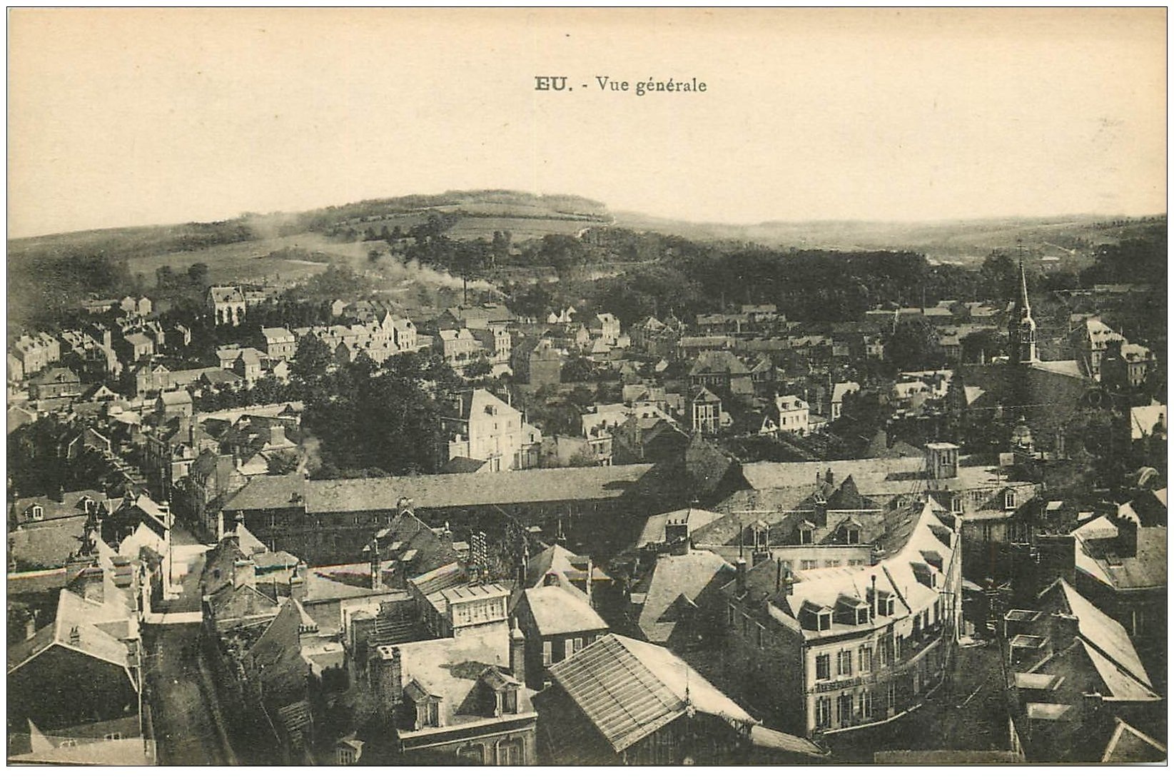carte postale ancienne 76 EU. Vue générale sur les toits