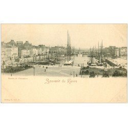 carte postale ancienne 76 LE HAVRE. Bassin du Commerce Yachts et Voiliers