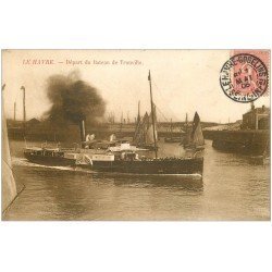 carte postale ancienne 76 LE HAVRE. Bateau de Trouville 1906