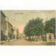 carte postale ancienne 01 THOISSEY. Place du Collège 1909. Carte toilée
