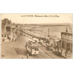 carte postale ancienne 76 LE HAVRE. Boulevard Albert Ier 1934