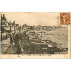 carte postale ancienne 76 LE HAVRE. Boulevard Albert Ier 1935