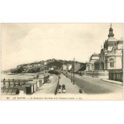 carte postale ancienne 76 LE HAVRE. Boulevard Maritime et Casino