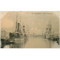 carte postale ancienne 76 LE HAVRE. Canal de Tancarville 1917