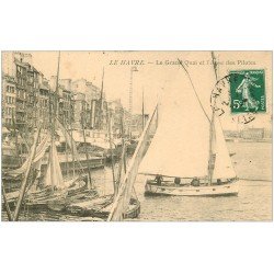 carte postale ancienne 76 LE HAVRE. Grand Quai et Anse des Pilotes 1908