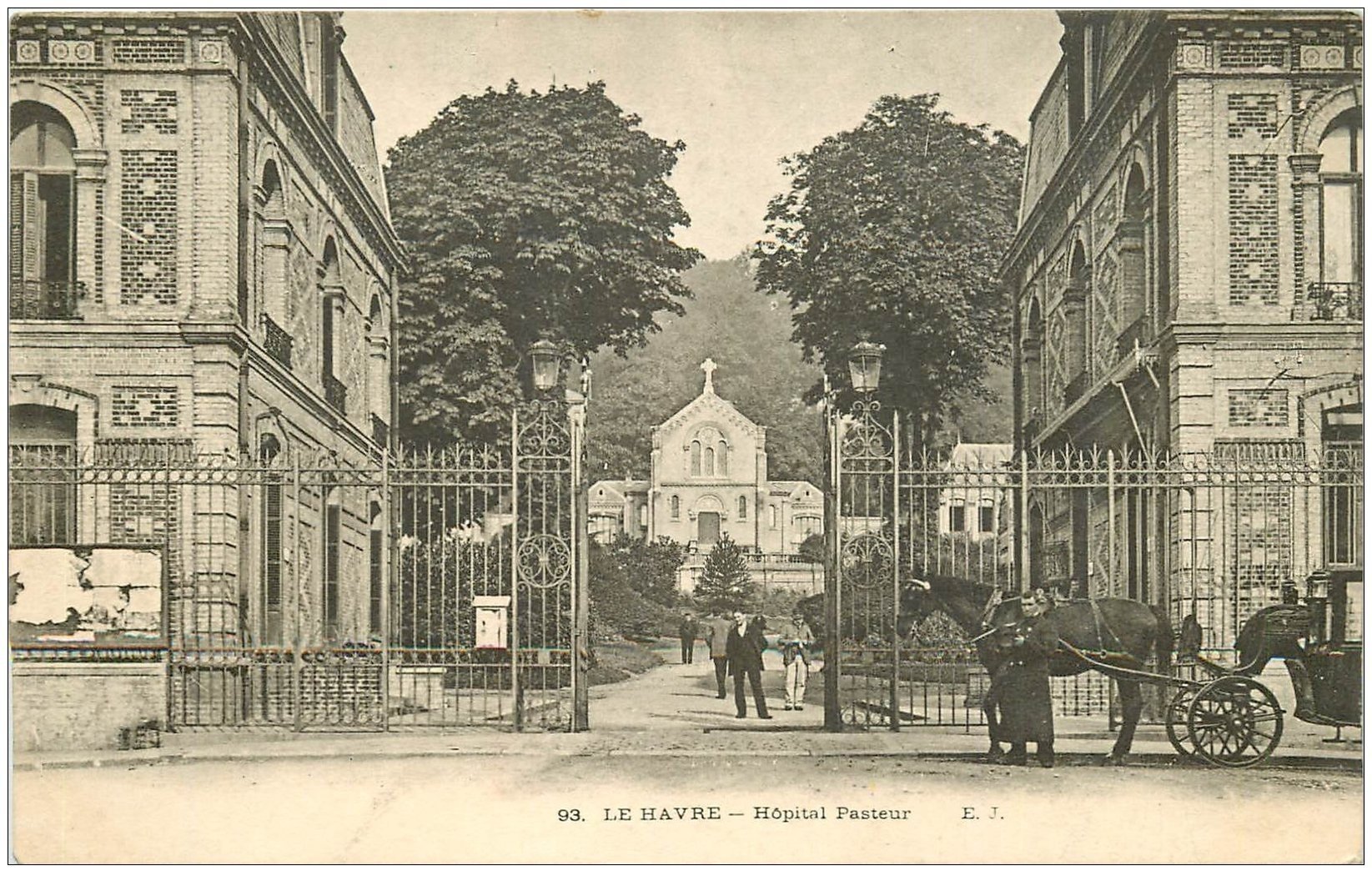 carte postale ancienne 76 LE HAVRE. Hôpital Pasteur vers 1900