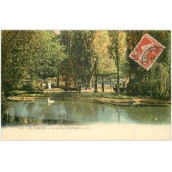 carte postale ancienne 76 LE HAVRE. Jardin Saint-Roch 1913