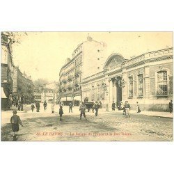 carte postale ancienne 76 LE HAVRE. La Banque de France Rue Thiers 1909 pour Rotschild