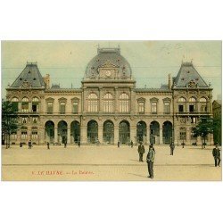 carte postale ancienne 76 LE HAVRE. La Bourse. Carte brillante