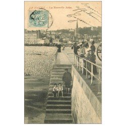 carte postale ancienne 76 LE HAVRE. La Nouvelle Jetée vers 1903