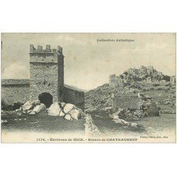 carte postale ancienne 06 CHATEAUNEUF. Les Ruines 1908