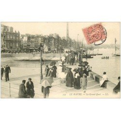 carte postale ancienne 76 LE HAVRE. Le Grand Quai 1907