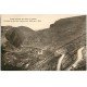 carte postale ancienne 06 COL DE BRAUS. Les Lacets route de Nice en Italie 1928