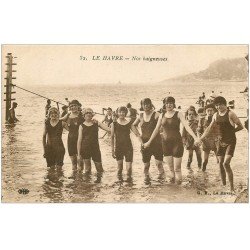 carte postale ancienne 76 LE HAVRE. Nos Baigneuses