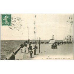 carte postale ancienne 76 LE HAVRE. Nouvelle Jetée 1909