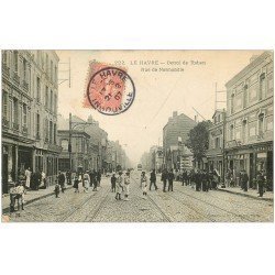 carte postale ancienne 76 LE HAVRE. Octroi de Rouen Rue de Normandie 1907