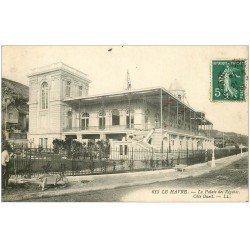 carte postale ancienne 76 LE HAVRE. Palais des Régates avec Ouvrier voierie 1908