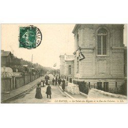 carte postale ancienne 76 LE HAVRE. Palais des Régates Rue des Falaises 1908