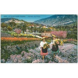 carte postale ancienne 06 Côte d'Azur. Cueillette des Fleurs