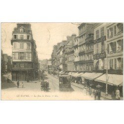 carte postale ancienne 76 LE HAVRE. Rue de Paris 1926 Hôtel de la Jetée et la Poste