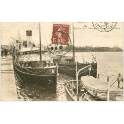 carte postale ancienne 76 LE HAVRE. Station des Bateaux Trouville-Honfleur 1930