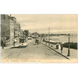 carte postale ancienne 76 LE HAVRE. Tramway Boulevard Maritime 262