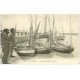 carte postale ancienne 76 LE TREPORT. Barques de Pêche 1912. Pêcheurs Métiers de la Mer