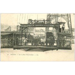 76 ROUEN. Attelage sur le Pont Transbordeur 1904