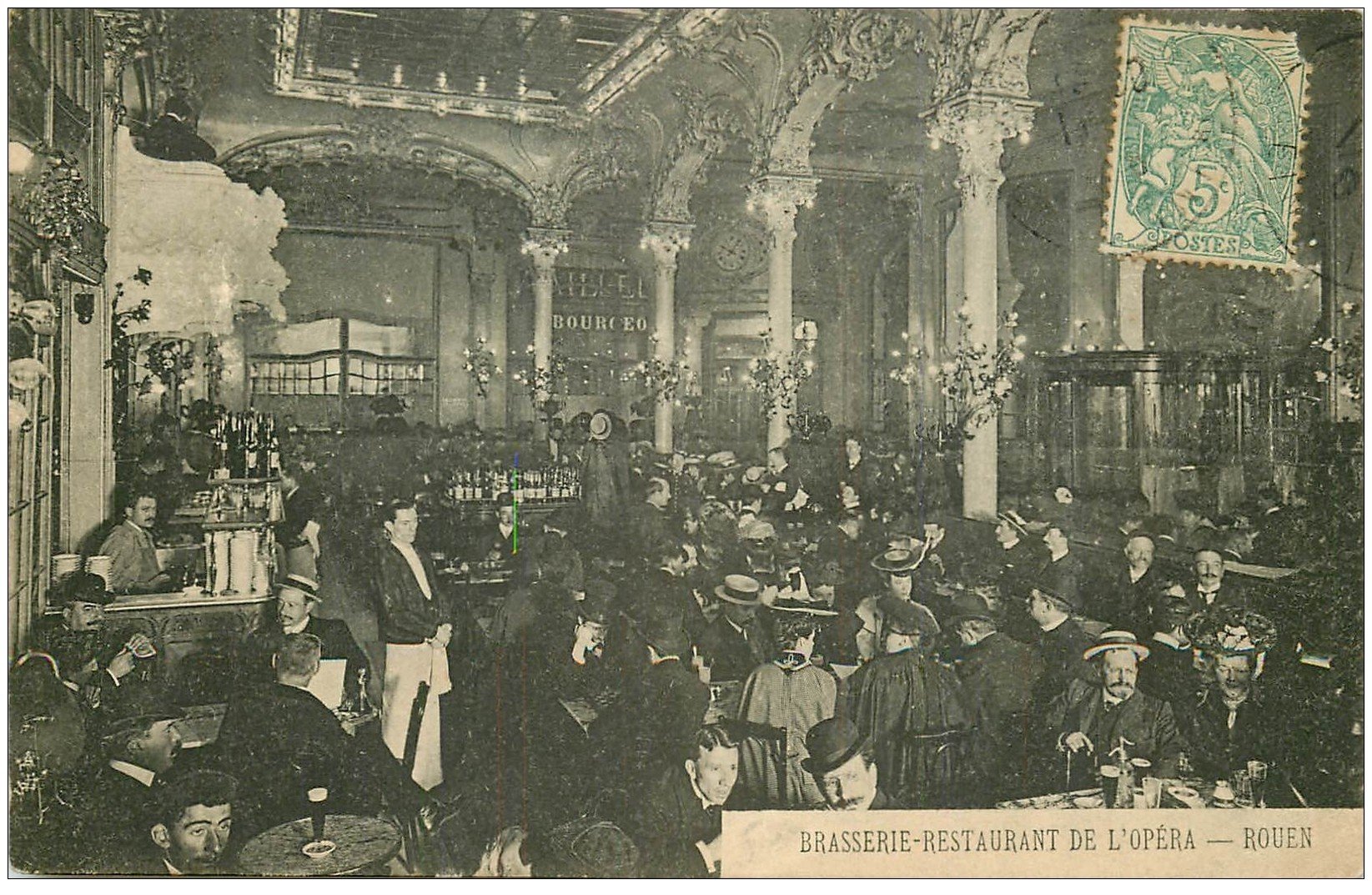 76 ROUEN. Brasserie Restaurant de l'Opéra vers 1906