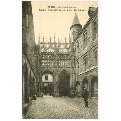 carte postale ancienne 76 ROUEN. Cathédrale Cour des Libraires