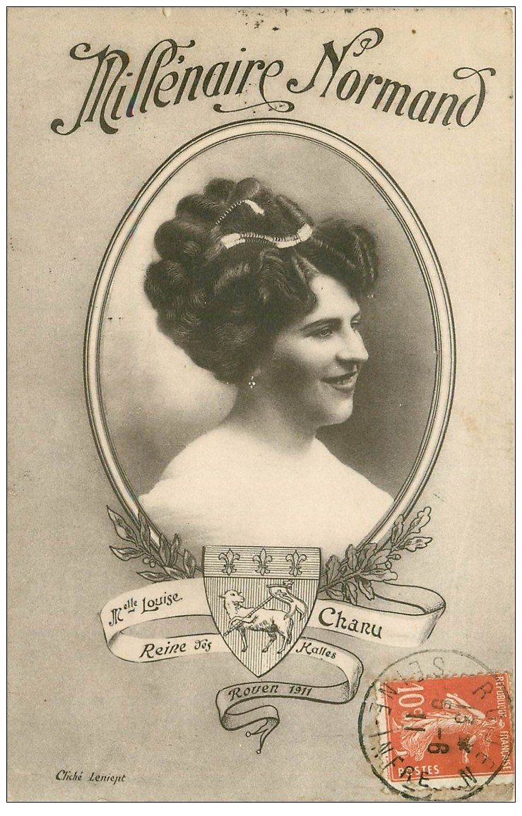 carte postale ancienne 76 ROUEN. Charu Reine des Halles 1911