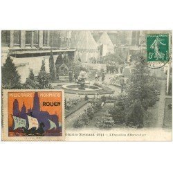 carte postale ancienne 76 ROUEN. Exposition d(Horticulture 1911. Beau timbre millénaire