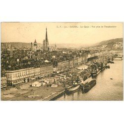 carte postale ancienne 76 ROUEN. Les Quais 1914